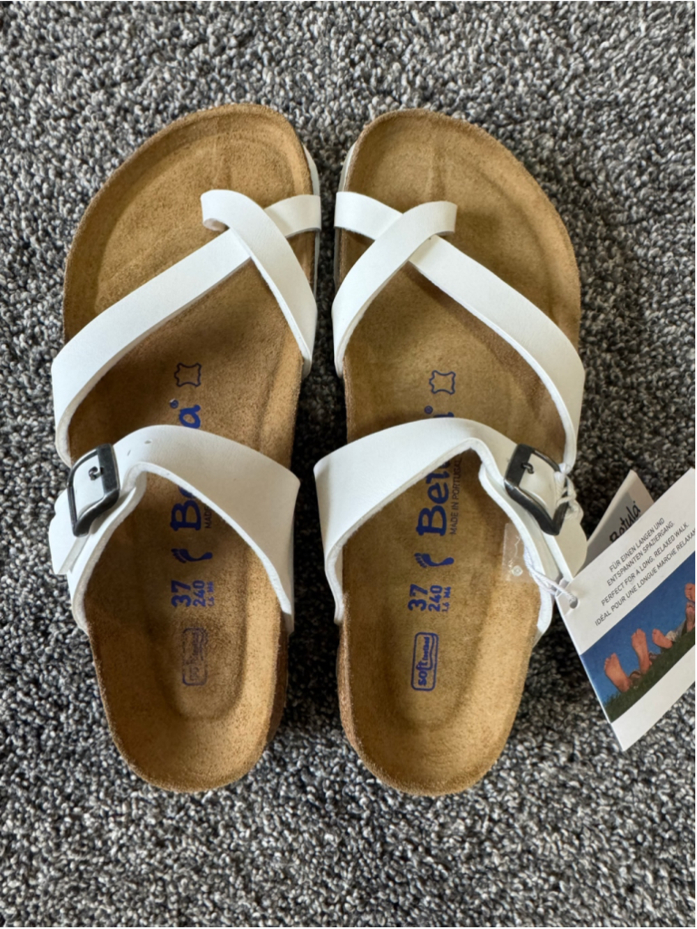 Women's Betula by Birkenstock Mia Sandals in White Size 37/6.5 NWT